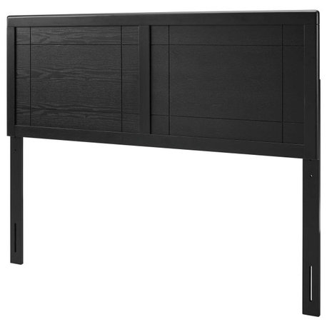 Headboard, Full Size, Wood, Black, Modern Mid-Century, Bedroom Master Suite