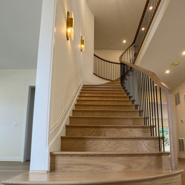 Project #144 | Slightly Curved Transitional Staircase