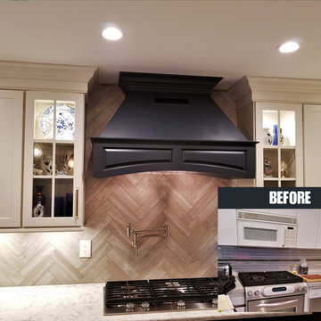 L-shaped transitional kitchen in North Haledon, NJ