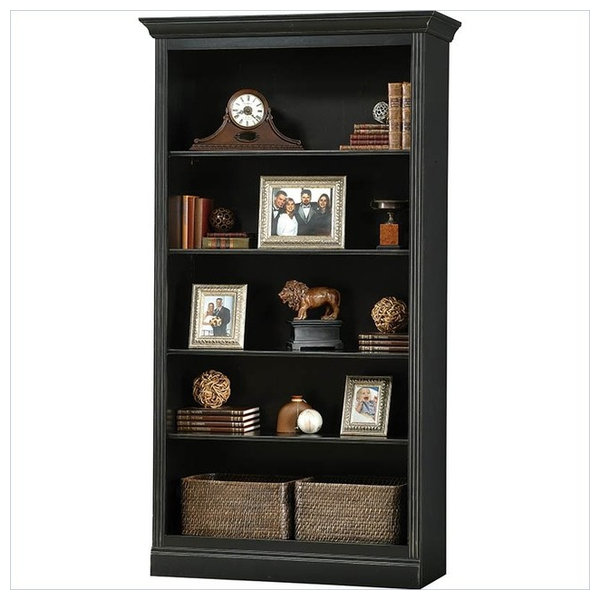 Beautiful Bookcase Makeovers Howard Miller Ty Pennington Oxford Bookcase Center Antique Black