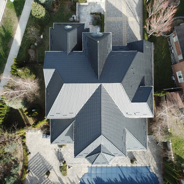 Metal roof in Black Monterrey Style in Mississauga