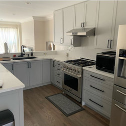 Profile I Cabinets in Dove Grey & Rain Cloud | Two Toned Kitchen - Kitchen Cabinetry