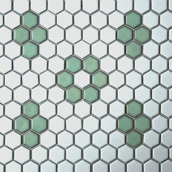 Rosette & Quad Hex Tile Pattern Made to Order at MosaicTile.com - Mosaic Tile