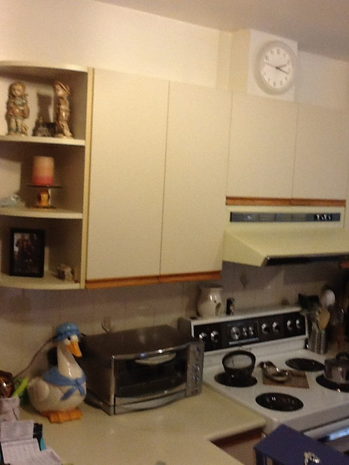 Painting Melamine Kitchen With Oak Trim