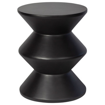 Misha Concrete Inverted Side Table, Black