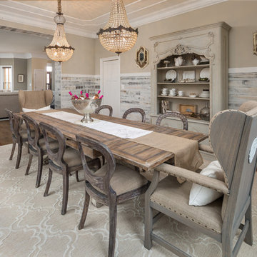 Pop of Fuchsia Dining Room