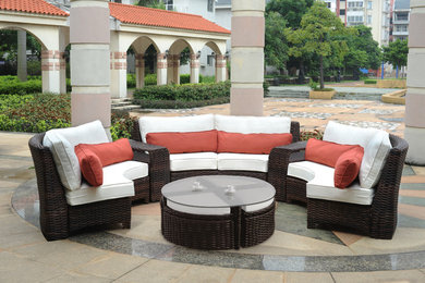 Example of a minimalist patio design in Raleigh