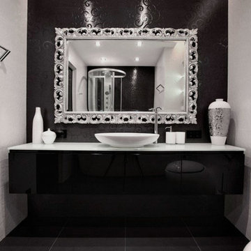 black and white