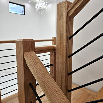 Project #143 | Floating Red Oak Staircase