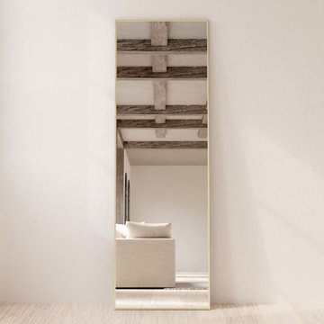 Contemporary Metal Frame Floor Mirror