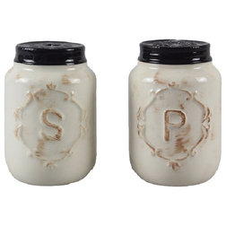 Farmhouse Salt And Pepper Shakers And Mills by ZallZo LLC