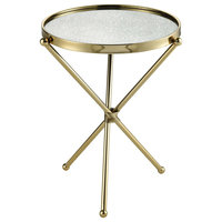 Narcissus End or Side Table, Gold With Antique Mirror