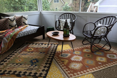 Eclectic porch photo in Charlotte