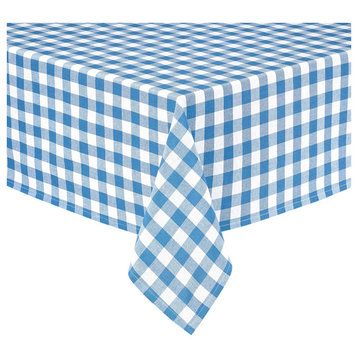 Buffalo Navy Checkered 100% Cotton Table Cloth, 52"x52"