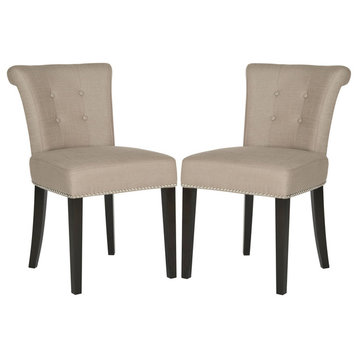 Safavieh Sinclair Ring Chairs, Set of 2, Oyster, Fabric