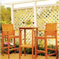 Eucalyptus Bar Table - Outdoor Pub And Bistro Tables