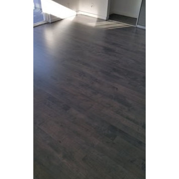 Sand, tint, stain Grey wash and refinish Maple