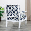 DTY Indoor Living Silverthorne Spindle Chair, White/Navy Moroccan Tile