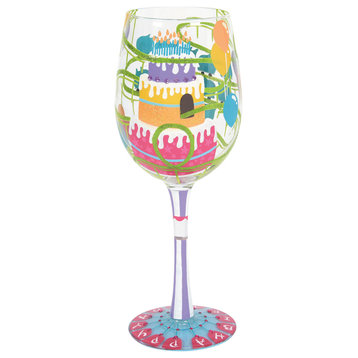 "Birthday Coaster" Wine Glass by Lolita