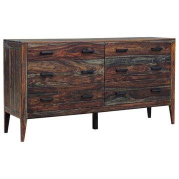 Porter Designs Fall River Solid Sheesham Wood Dresser - Brown.