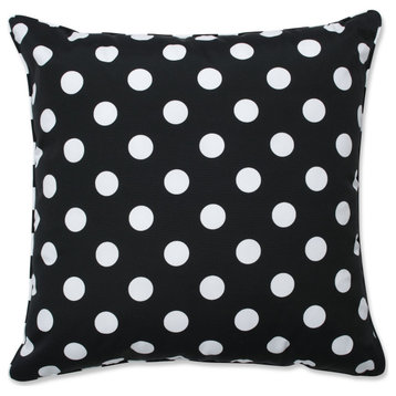 Polka Dot Black 25" Floor Pillow