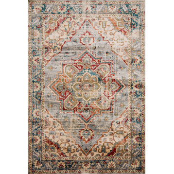 Antique Inspired Isadora Area Rug, Oatmeal/Multi, 8'x10'