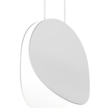Malibu Discs 7.5" LED Pendant, Satin White