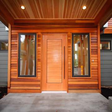 custom fir and ebony entry door