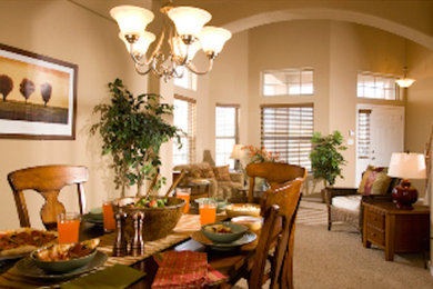 Example of a dining room design in Albuquerque