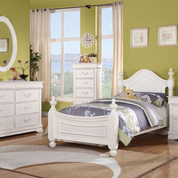 Classique Jr. Youth 5 PC Bedroom Set | White