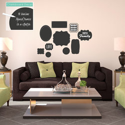 Chalkboard Cluster of Frames in Various Shapes - Wall Decals