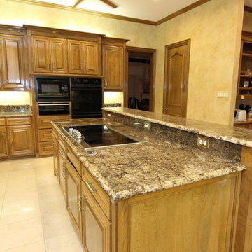 Coliseum kitchen with custom granite sink and Ogee edge