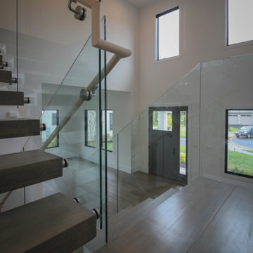 Project #80 | Mono-Beam Staircase with Glass Panels