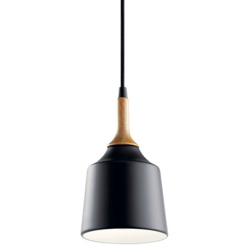 Kichler 43682 Danika 1 Light 5"W Mini Pendant - Black