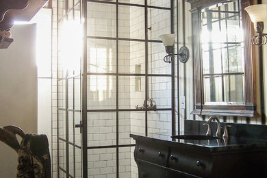 Inspiration for an industrial bathroom remodel in Grand Rapids