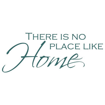 Decal Vinyl Wall There Is No Place Like Home Quote, Teal