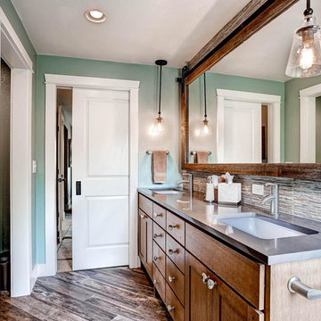 A Refined Rustic Master Bath