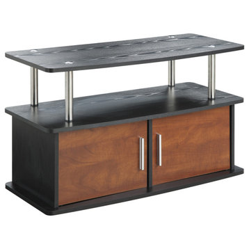 Designs2Go Deluxe Tv Stand With Storage Cabinets And Shelves
