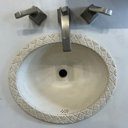 17.5&rdquo; x 14.5&rdquo; Marzi Hand painted sink - Bathroom Sinks