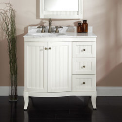 36" Palmetto Creamy White Vanity - Bathroom Vanities And Sink Consoles