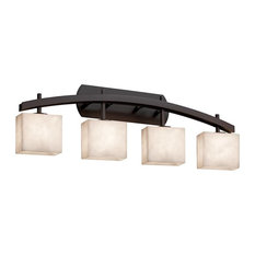 Justice Design Clouds Archway 4-Light Bath Bar, Rectangle, Clouds, Incandescent