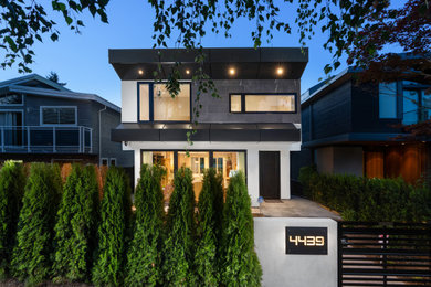 Example of a minimalist exterior home design in Vancouver