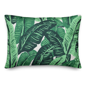 LR Home LR07369-MLTIIPL Banana Palm Throw Pillow 18 x 18 Multi