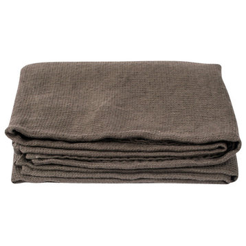 Charcoal Linen Waffle Bath Towel, Small