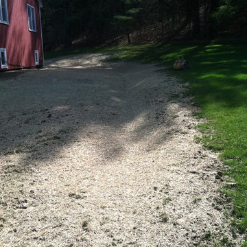 this project we had to put in drainage behind this house do to water in basement