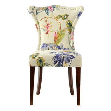 floral print upholstered dining chairs