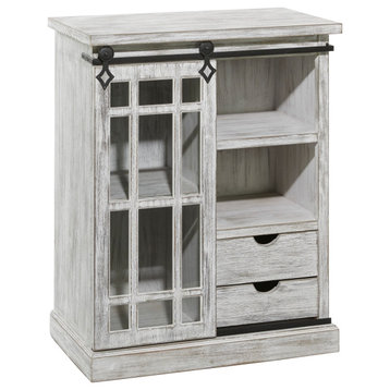 White Wood Farmhouse Cabinet, 34x28x16