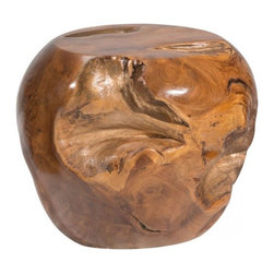 Zuo Fossil Table Stool Natural & Antique Gold - Dining Tables