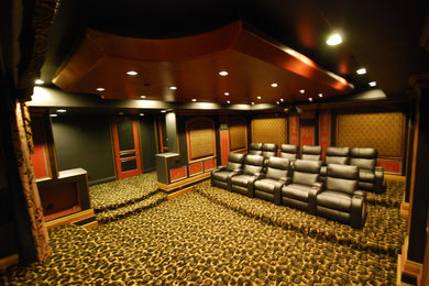 Inspiration for a timeless home theater remodel in Sacramento