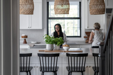 Example of a farmhouse home design design in Montreal